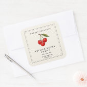 Eenvoudig  Cherry Preserve Jam Jar Label (Envelop)