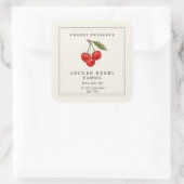 Eenvoudig  Cherry Preserve Jam Jar Label (Tas)