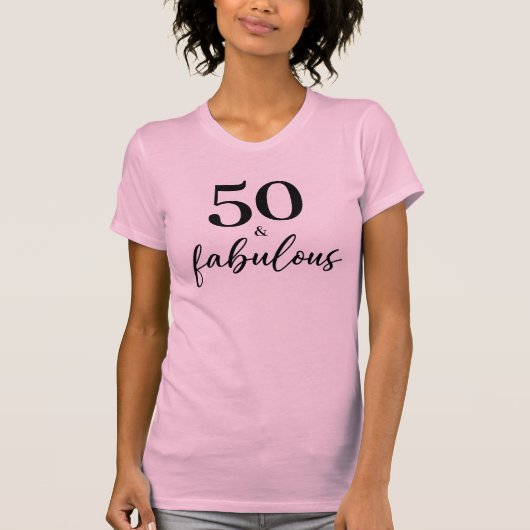 Eenvoudig Chic 50 en fantastische verjaardag T-shi T-shirt (Voorkant)