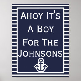 Eenvoudig Chic Ahoy Het is een Poster van het Baby