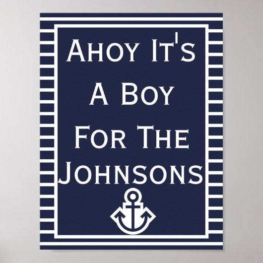 Eenvoudig Chic Ahoy Het is een Poster van het Baby (Voorkant)