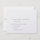Eenvoudig chic antigroom grijs bruiloft RSVP react Kaartje (Achterkant)