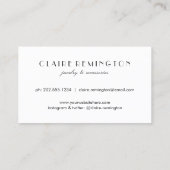 Eenvoudig Chic Art Deco | Faux Gold Foil Visitekaartje (Achterkant)