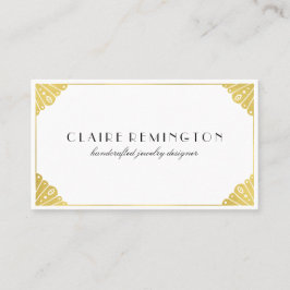 Eenvoudig Chic Art Deco | Faux Gold Foil Visitekaartje