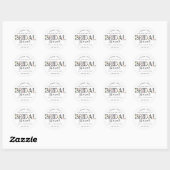 Eenvoudig Chic Bloementuin Bruiloft Bridal Shower Ronde Sticker (Vel)