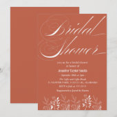 eenvoudig & chic  bloemige wilde bloem bruids douc kaart (Voorkant / Achterkant)