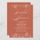 eenvoudig & chic bloemige wilde bloem bruidsdouche kaart (Voorkant / Achterkant)