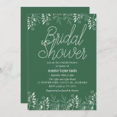 eenvoudig & chic bloemige wilde bloem bruidsfeest kaart (Voorkant / Achterkant)