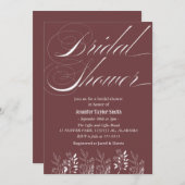 eenvoudig & chic bloemige wilde bloem bruiloft fe kaart (Voorkant / Achterkant)