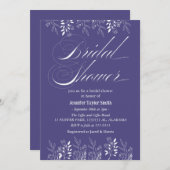 eenvoudig & chic bloemige wilde bloem bruiloft fee kaart (Voorkant / Achterkant)