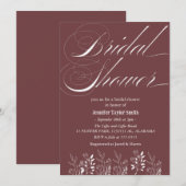 eenvoudig & chic bloemige wilde bloem bruiloft fee kaart (Voorkant / Achterkant)