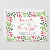 Eenvoudig Chic Blossom | Ben je mijn Bloemenmeisje Kaart (Voorkant)