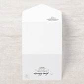 Eenvoudig Chic Bold Calligraphy Casual Weddenschap All In One Uitnodiging (Buiten)