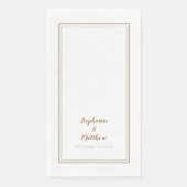 Eenvoudig Chic Brown Modern minimalist Weddenschap Servet (Voorkant)