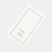 Eenvoudig Chic Brown Modern minimalist Weddenschap Servet (Hoek)