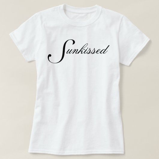 Eenvoudig chic en mooie Sunkissed script T-shirt (Design voorkant)