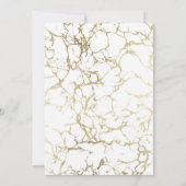 Eenvoudig chic faux goud wit marmer Vrijgezellenfe Kaart (Achterkant)