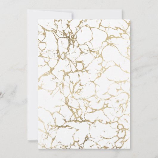 Eenvoudig chic faux goud wit marmer Vrijgezellenfe Kaart (Achterkant)