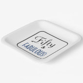 Eenvoudig Chic Fifty en fantastisch! verjaardagsfe Papieren Bordje (Gebogen)