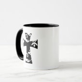 eenvoudig chic FLORAL CROSS | Mok (Voorkant links)