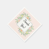 Eenvoudig Chic Floral dank je voor Servet (Hoek)