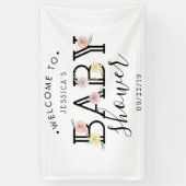 Eenvoudig Chic Floral Garden Baby shower Welkom Spandoek (Verticaal)