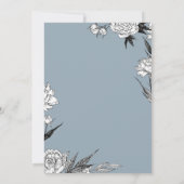 Eenvoudig Chic Floral Sketch Minimalist Wedding Ui Kaart (Achterkant)