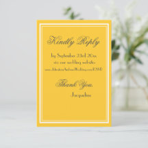 Eenvoudig Chic Geel Witte Rand Fancy Zwarte Script
