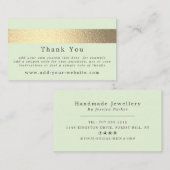 Eenvoudig Chic Gold Foil Stripe Minimalist Harteli Visitekaartje (Voorkant / Achterkant)