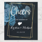 Eenvoudig Chic Gold Geometric Lijst Wijn Etiket (Enkel label)