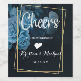 Eenvoudig Chic Gold Geometric Lijst Wijn Etiket