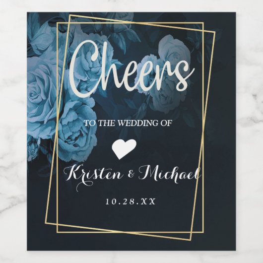 Eenvoudig Chic Gold Geometric Lijst Wijn Etiket (Enkel label)