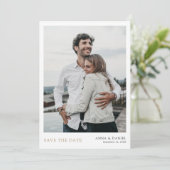 Eenvoudig Chic Gold Photo Weduwnaar Save the Date Kaart (Staand voorkant)