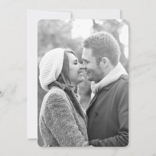 Eenvoudig Chic Gold Photo Weduwnaar Save the Date Kaart (Achterkant)