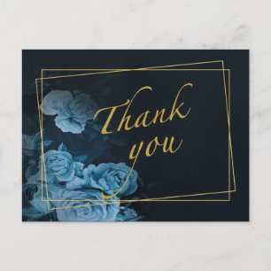 Eenvoudig Chic Gouden Geometrisch Frame  Bedankt P Briefkaart