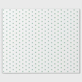 Eenvoudig Chic Green Polkadots patroon op wit Cadeaupapier (Vlak)