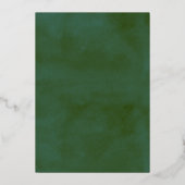 Eenvoudig Chic Greenery & Gold Baby shower Real Folie Uitnodiging (Achterkant)