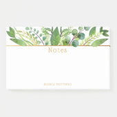 Eenvoudig Chic Greenery & Gold Foil Note Pad (Voorkant)