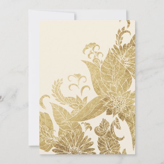 Eenvoudig chic ivory faux goudfolie, gezoet 16 kaart (Achterkant)