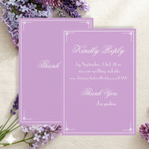 Eenvoudig Chic Mauve Lila Fancy Witte Script Detai