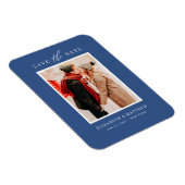 Eenvoudig Chic Minimalist Photo Wedding Magneet (Rechterzijde)