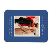 Eenvoudig Chic Minimalist Photo Wedding Magneet (Horizontaal)