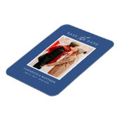 Eenvoudig Chic Minimalist Photo Wedding Magneet (Linkerzijde)