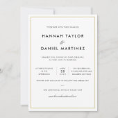 Eenvoudig chic-minimalistisch legant Gold Accent W Kaart (Voorkant)