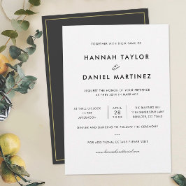 Eenvoudig chic-minimalistisch legant Gold Accent W Kaart