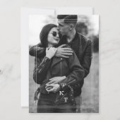 Eenvoudig Chic Modern Calligraphy Photo Couple Save The Date (Achterkant)