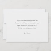 Eenvoudig Chic Modern Multi Photo Collage Wedding Bedankkaart (Achterkant)