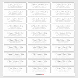 Eenvoudig Chic Modern Weddenschap Adres Sticker
