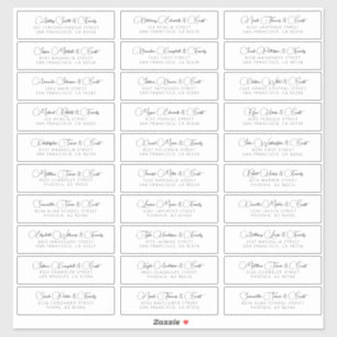 Eenvoudig Chic Modern Weddenschap Adres Sticker