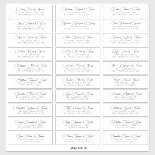 Eenvoudig Chic Modern Weddenschap Adres Sticker (Vel)